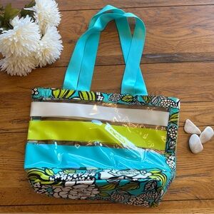 Vera Bradley Island Blooms Clear Beach Tote Bag Rare